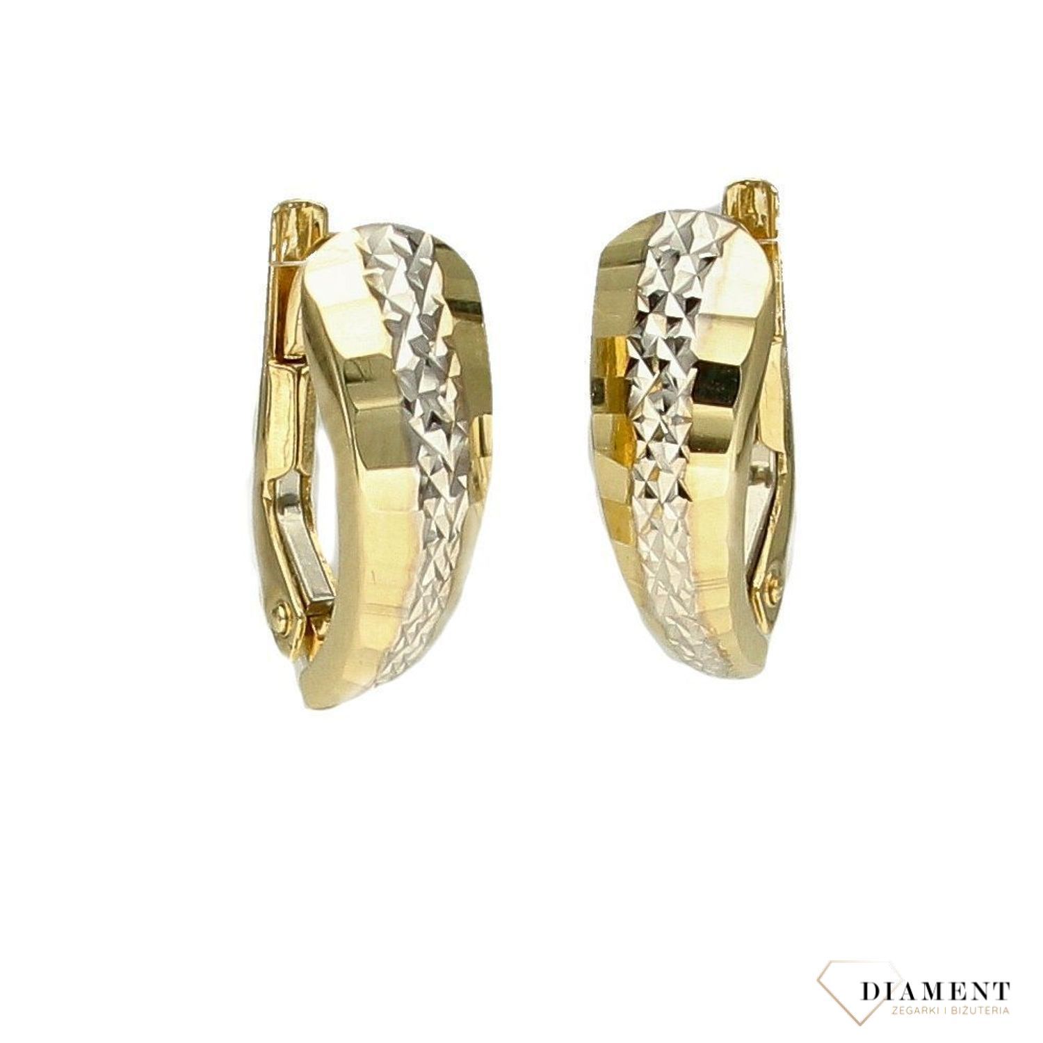 Złote kolczyki 333 droga z białego złota KL 6183 333.jpg